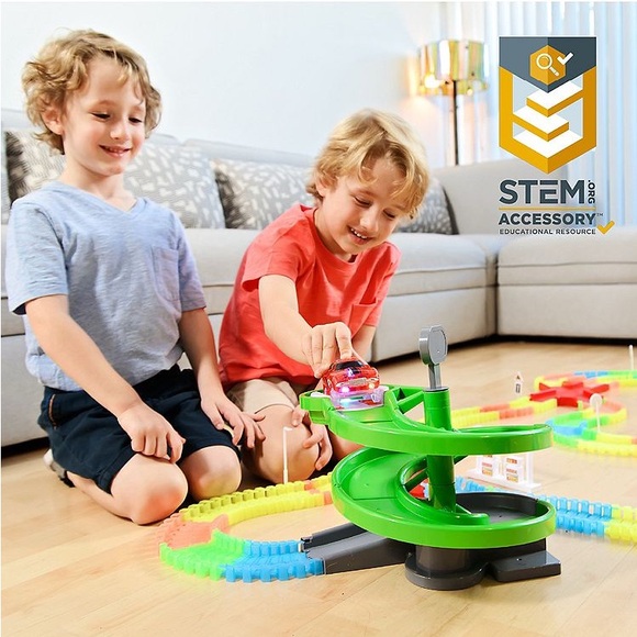 Snap N Glow Trax Light Racer Set Stem Toy for Boys and Girls New Age 3 and up - Picture 5 of 8
